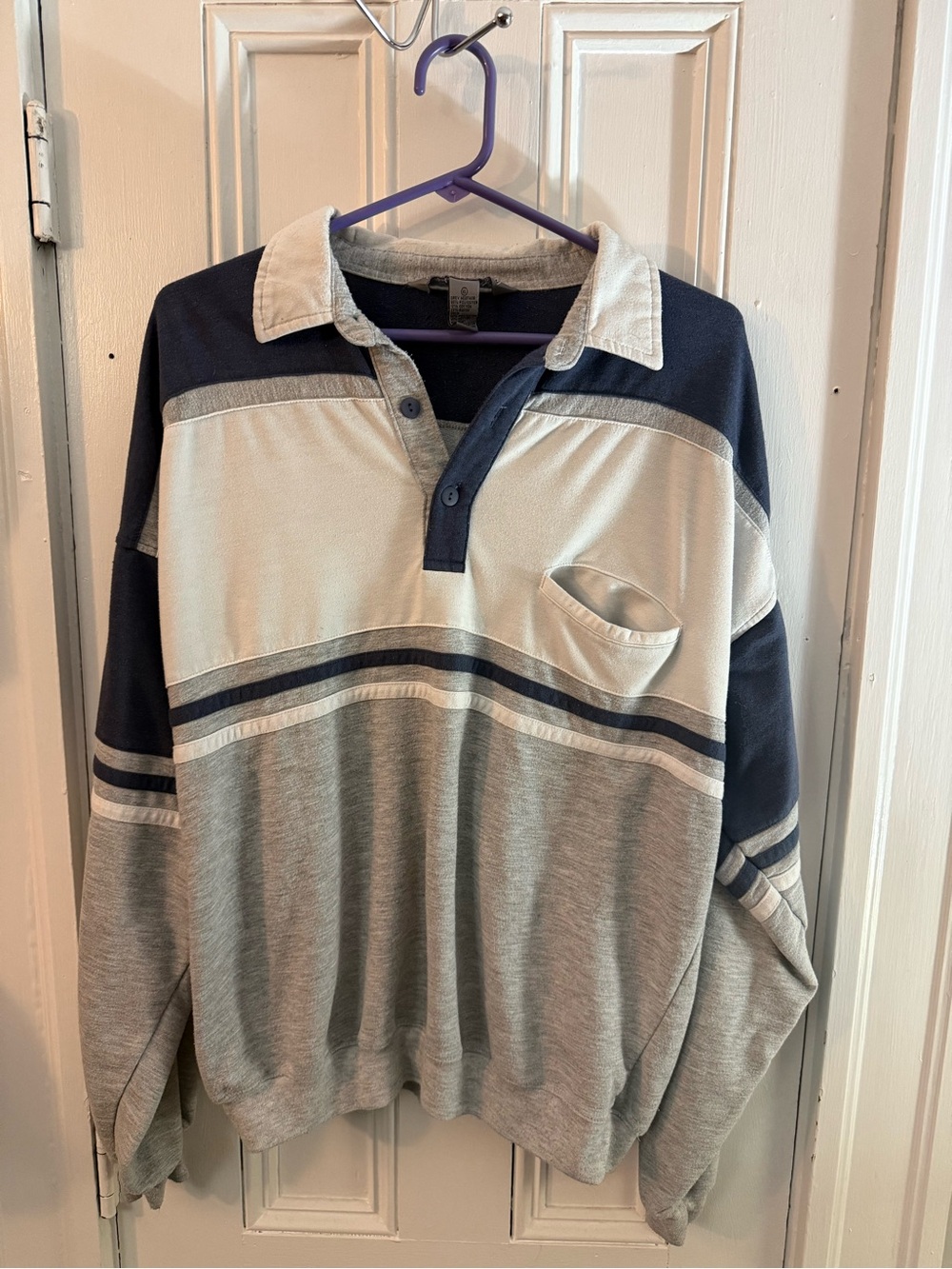Vintage International Static Long-Sleeve Rugby Polo XL